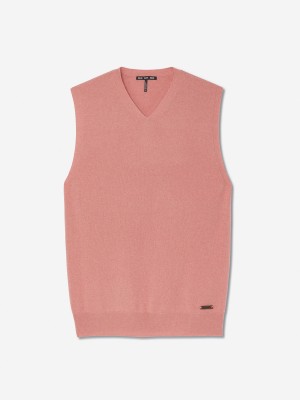 Ash Rose Sun Day Red 3D Tour Cashmere Vest | 619PXKVZE