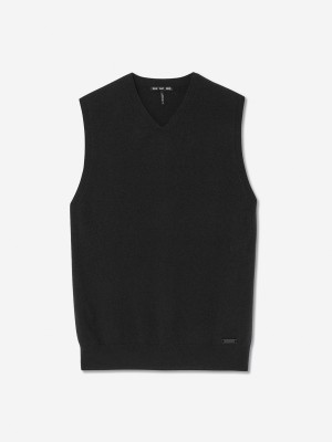 Black Sun Day Red 3D Tour Cashmere Vest | 649XCVLZN