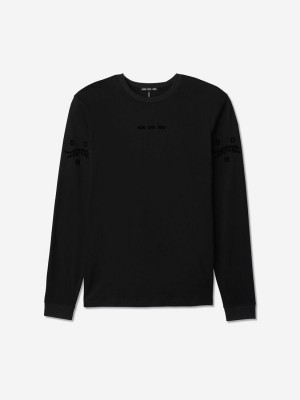 Black Sun Day Red Long Sleeve Dark Matter T-Shirt | 023ZPYKXC
