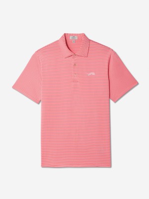 Calypso Coral Sun Day Red Classic Stripe Polo | 439MASOHY