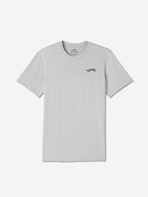 Shark Skin Sun Day Red Performance Short Sleeve Tech Tee | 306TBNZWS