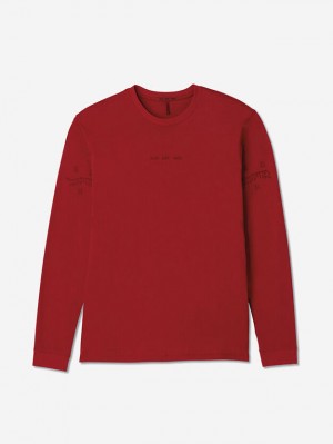 Sunday Red Sun Day Red Long Sleeve Dark Matter T-Shirt | 359NSYEFP