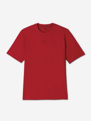 Sunday Red Sun Day Red Short Sleeve Dark Nebula T-Shirt | 536WKULPF