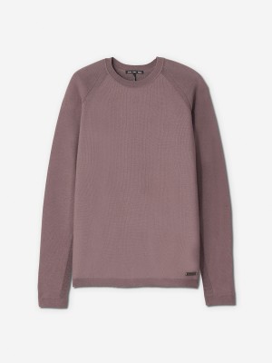 Tyrian Sun Day Red 3D Knit Cashmere Crew | 927IFDBAY