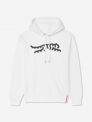 White/Gray Sun Day Red Luare Chain Stitch Hoodie | 640HWTMVO