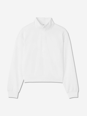 White Sun Day Red Luxe Lounge Midweight Quarter Zip | 361ZISNWJ